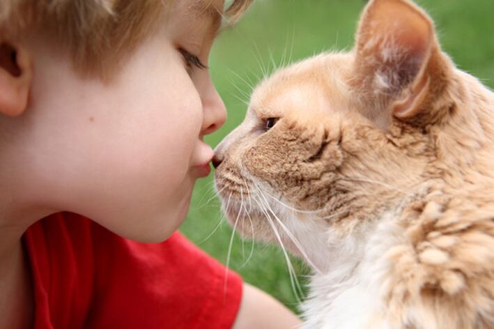Tout enfant peut être infecté par des vers par contact avec des animaux. 