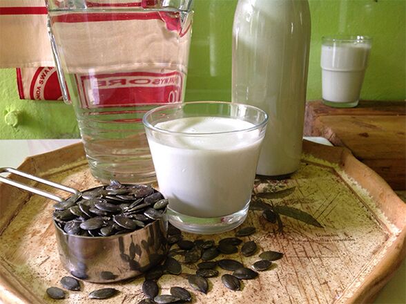 Lait aux graines de citrouille contre les vers